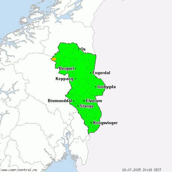 Hedmark - Alle advarsler