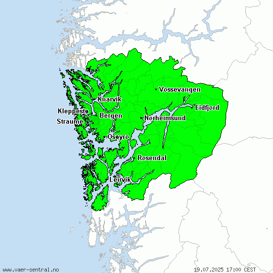 Hordaland - Advarsel om storm/orkan