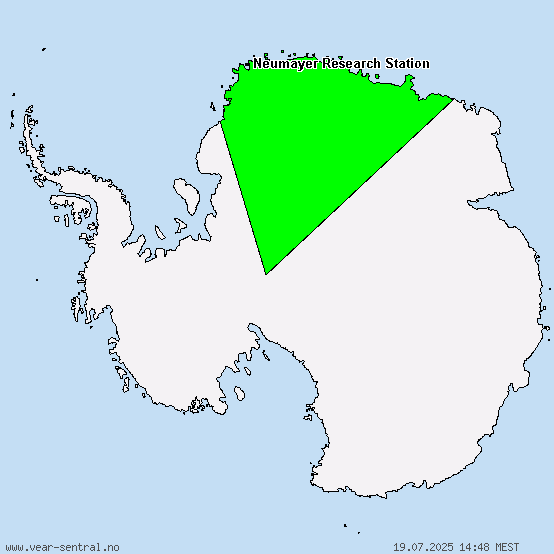 Queen Maud Land (Antarctic) - Advarsel om underkjølt regn