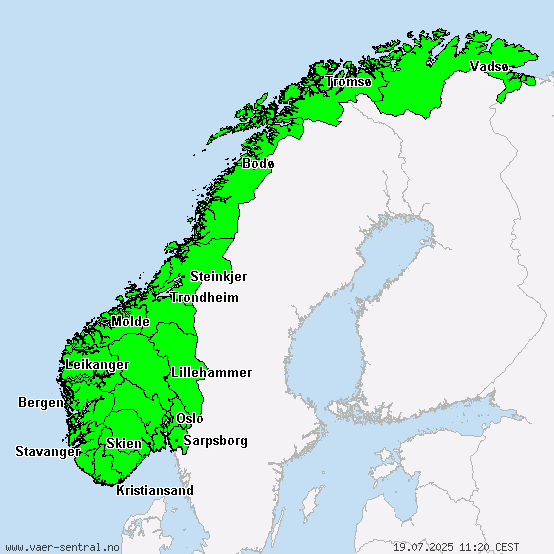 Norge - Alle advarsler