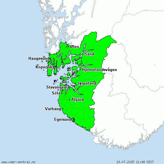 Rogaland - Alle advarsler