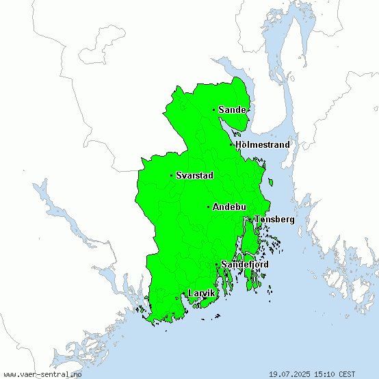Vestfold - All warnings
